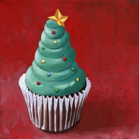 451x450 Merry Christmas, Happy Holidays Ria Hills - Christmas Themed Painting