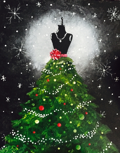 391x500 Mount Palomar Winery - Christmas Themed Painting