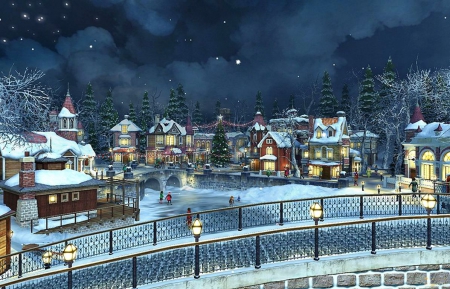 450x289 Christmas Town - Christmas Town Painting