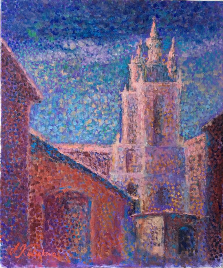 770x926 Saatchi Art The Christmas Town. Painting By Alla Kyslyakova - Christmas Town Painting