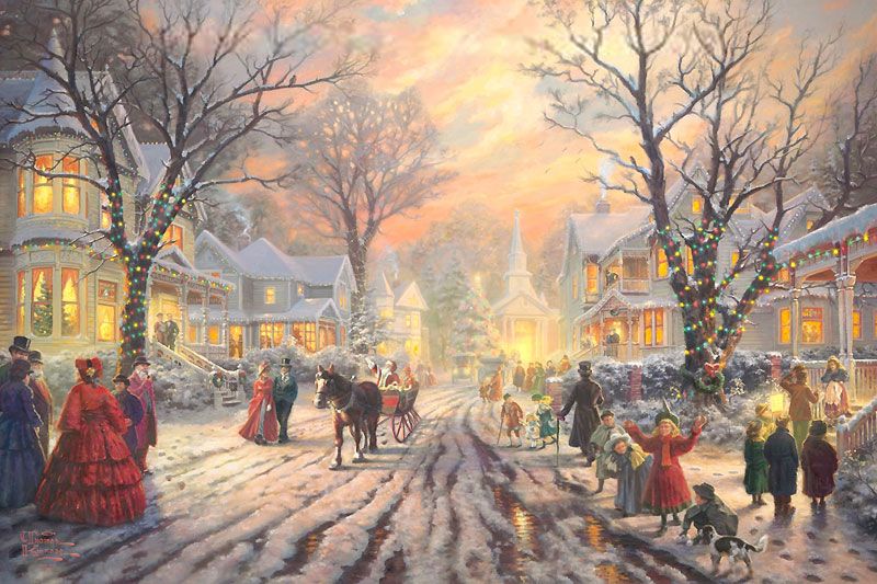800x533 A Victorian Christmas Carol - Christmas Town Painting