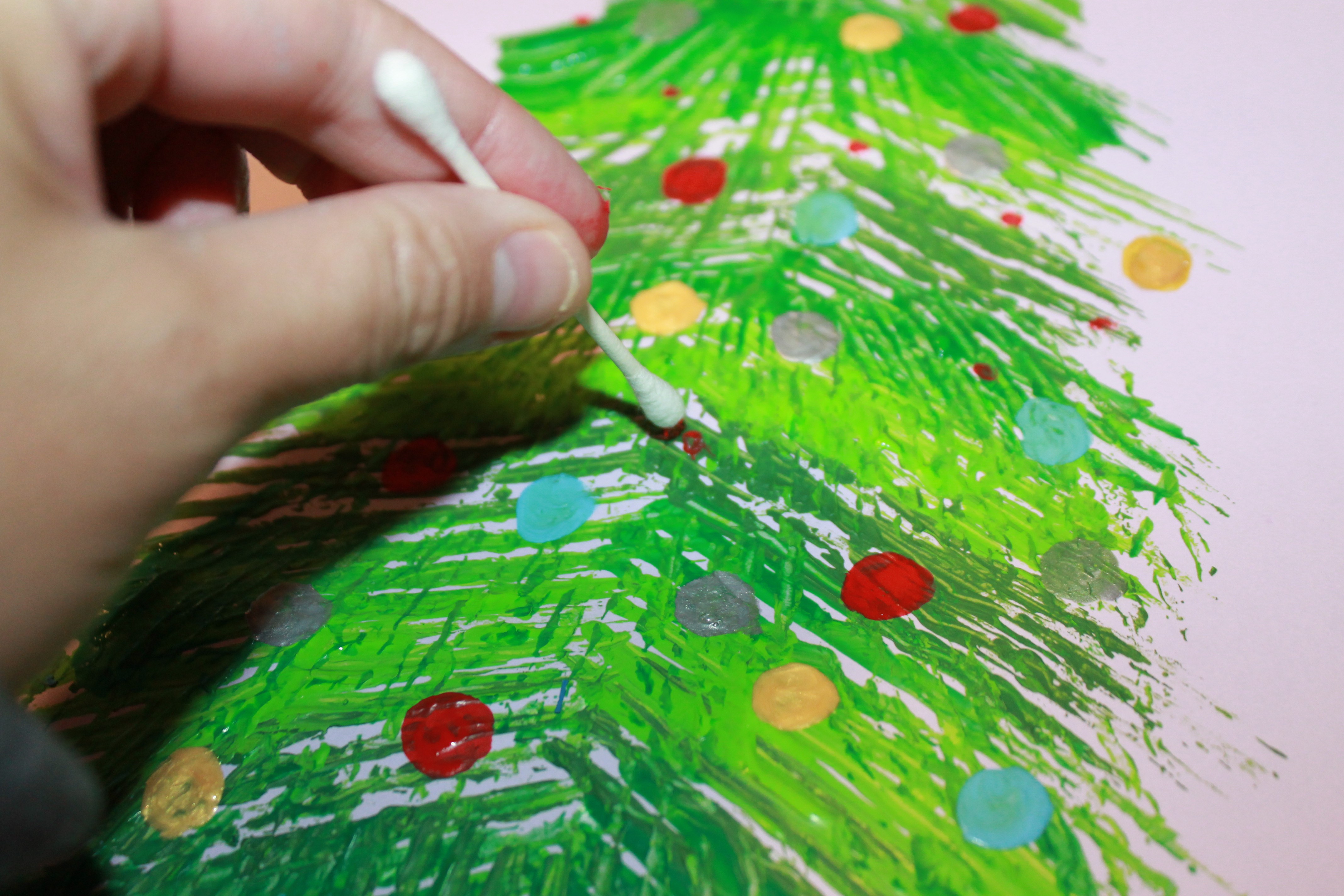 4272x2848 Fork Painted Christmas Tree The Ed Parent - Christmas Tree Painting
