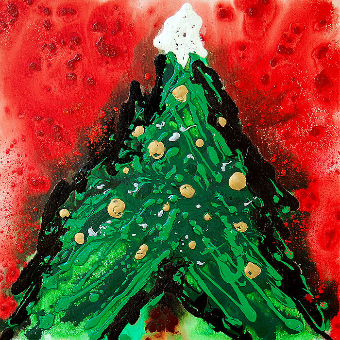 700x700 Oh Christmas Tree Painting By Sharon Cummings - Christmas Tree Painting