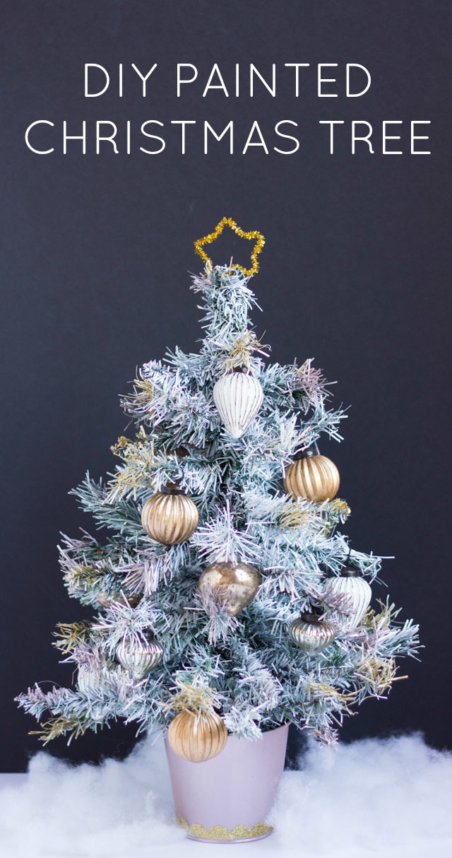 640x1214 Thrifty Diy How To Paint An Artifical Christmas Tree Design - Christmas Tree Painting