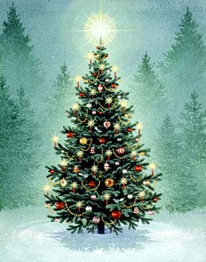 Christmas Tree Painting at PaintingValley.com | Explore collection of ...