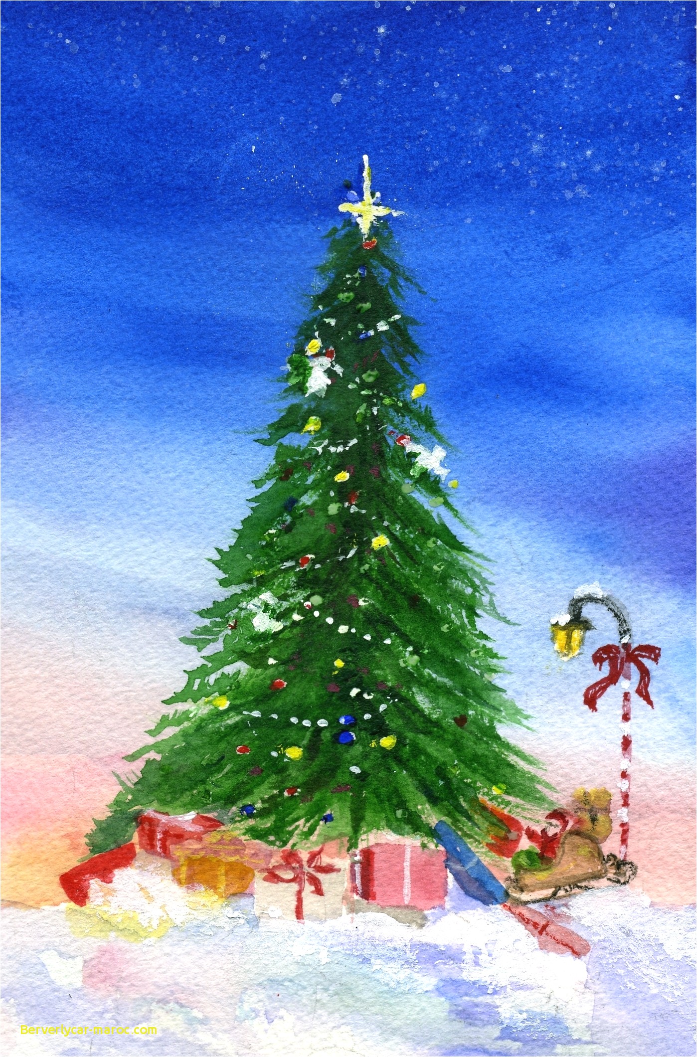 1398x2120 Christmas Painting Ideas Easy Unique Christmas Tree Painting Ideas - Christmas Tree Painting