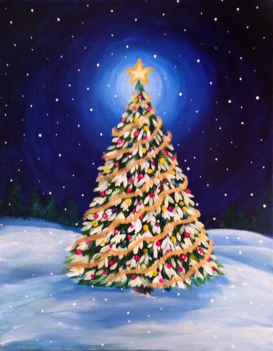 Christmas Tree Painting For Kids at PaintingValley.com | Explore ...