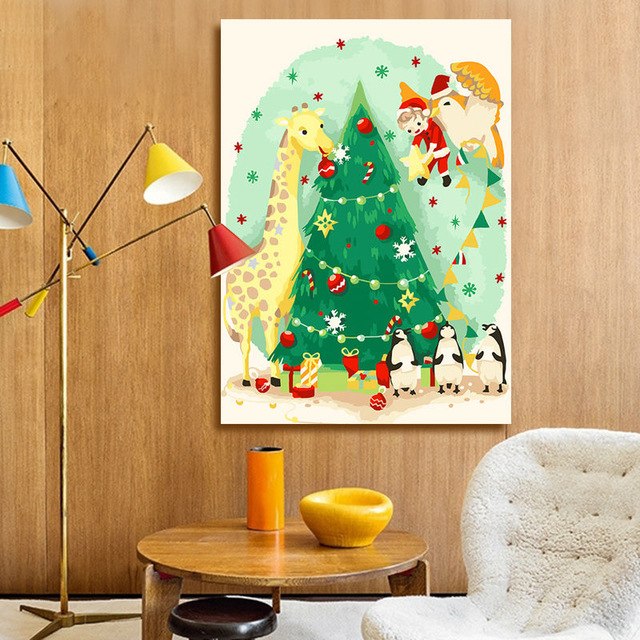 640x640 Modular Painting Christmas Tree Digital Paint By Numbers Gift Diy - Christmas Tree Painting For Kids