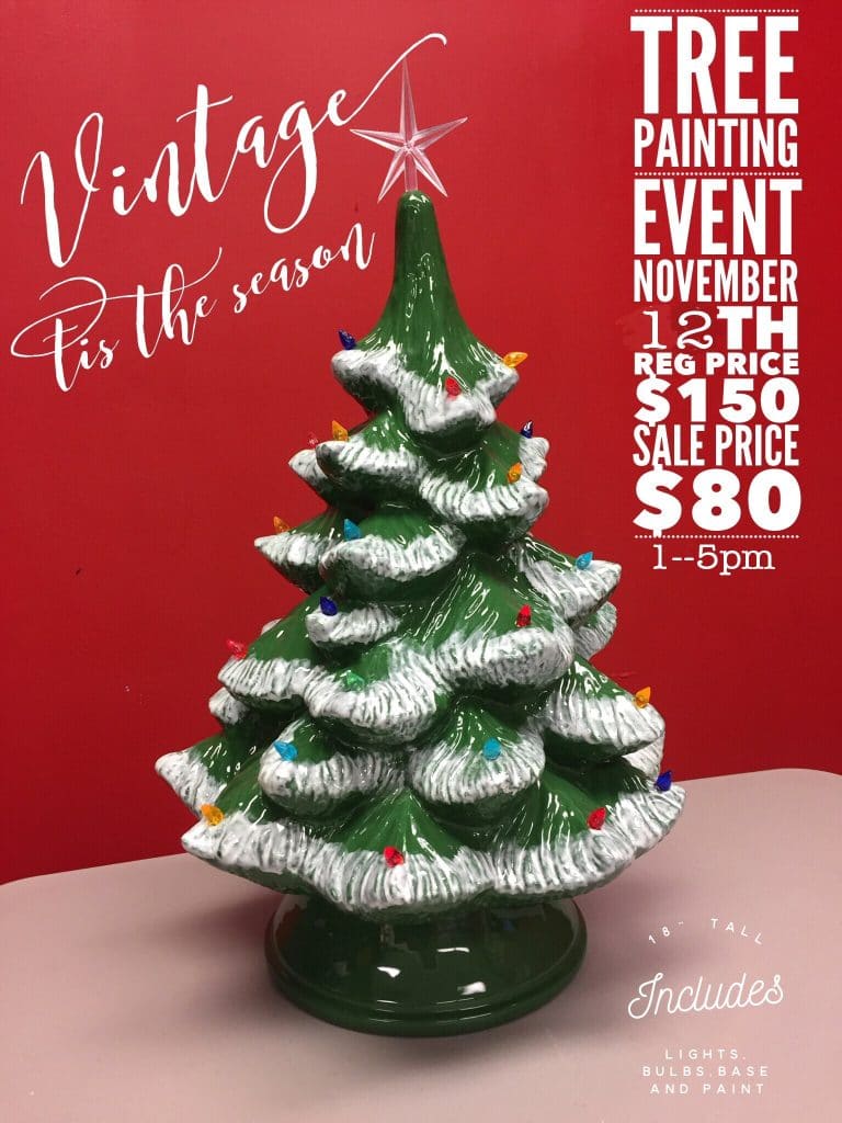 768x1024 Christmas Tree Painting Event Brushstrokes N More - Christmas Tree Painting For Kids