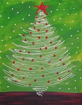 279x356 Image Result For Easy Christmas Tree Paintings On Canvas Art - Christmas Tree Painting On Canvas