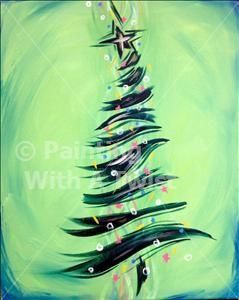239x300 Pin By Francie Patterson On Painting Party Paintings - Christmas Tree Painting On Canvas