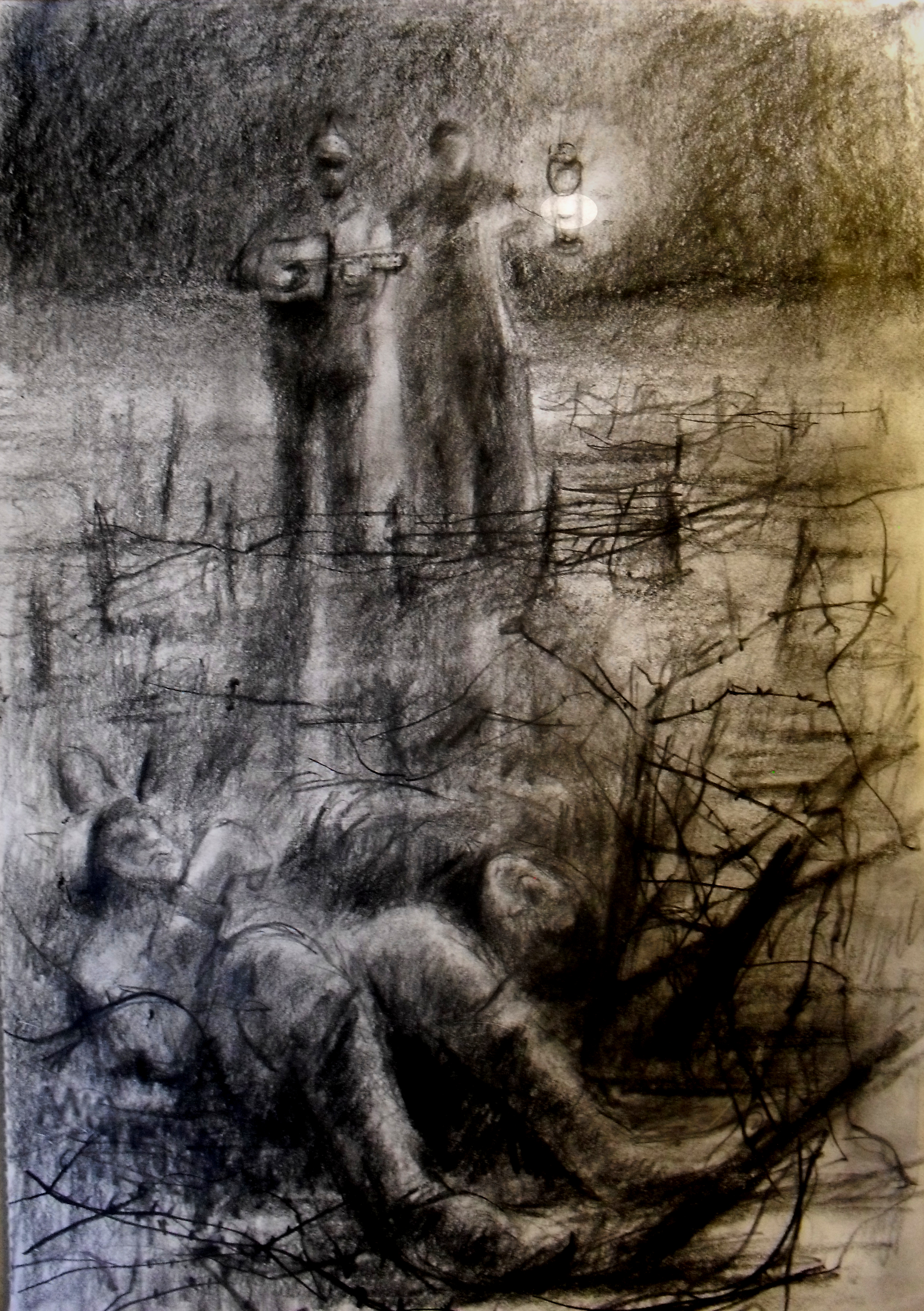 2507x3558 Christmas Truce Drawing Stille Nacht Marc Nelson - Christmas Truce Painting