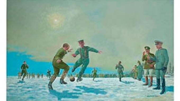 680x382 Painting Of The Famous - Christmas Truce Painting