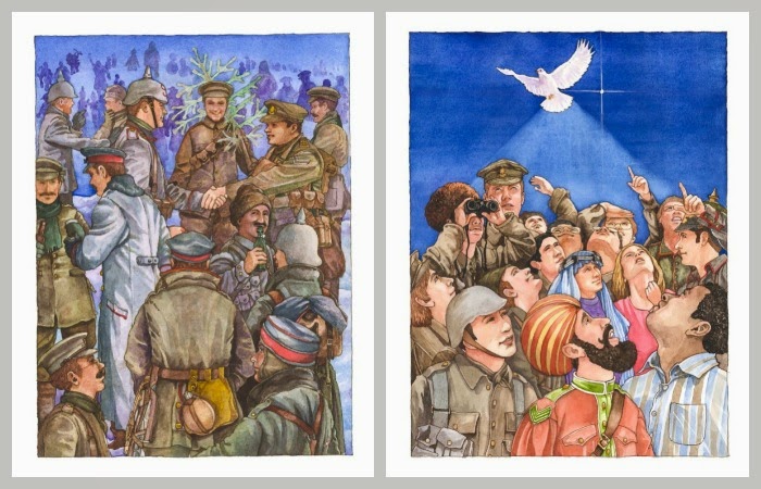 700x450 The Children's War Christmas Truce By Aaron Shepard, Illustrated - Christmas Truce Painting