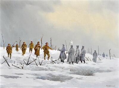 400x298 On Twitter - Christmas Truce Painting