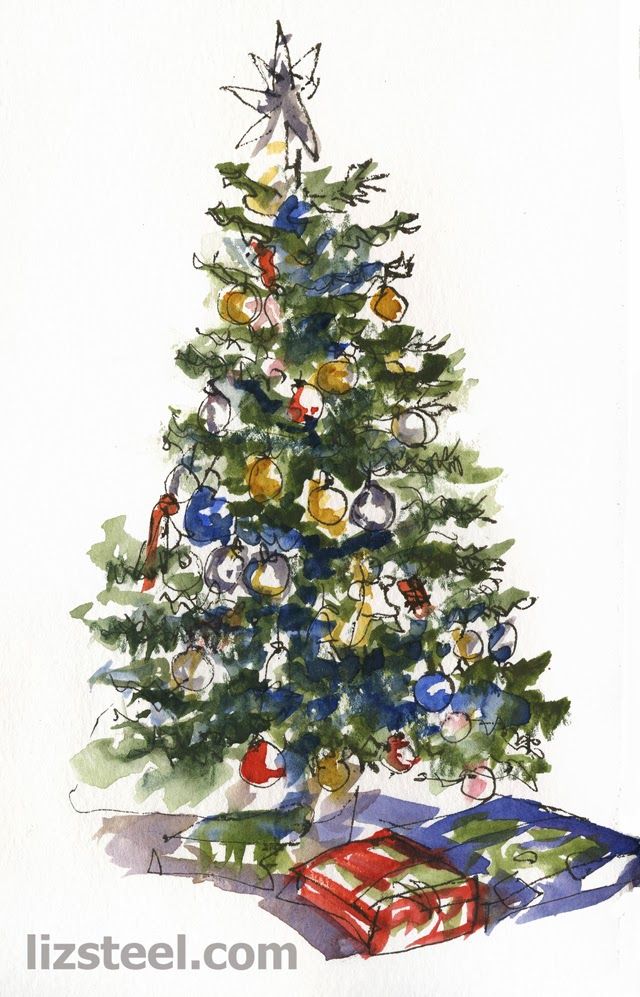640x997 The 131 Best Art, Watercolor Winter Christmas Images - Christmas Watercolor Painting