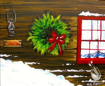 368x300 Paint Christmas Wreath - Christmas Wreath Painting