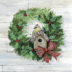 300x300 Christmas Wreath Paintings - Christmas Wreath Painting