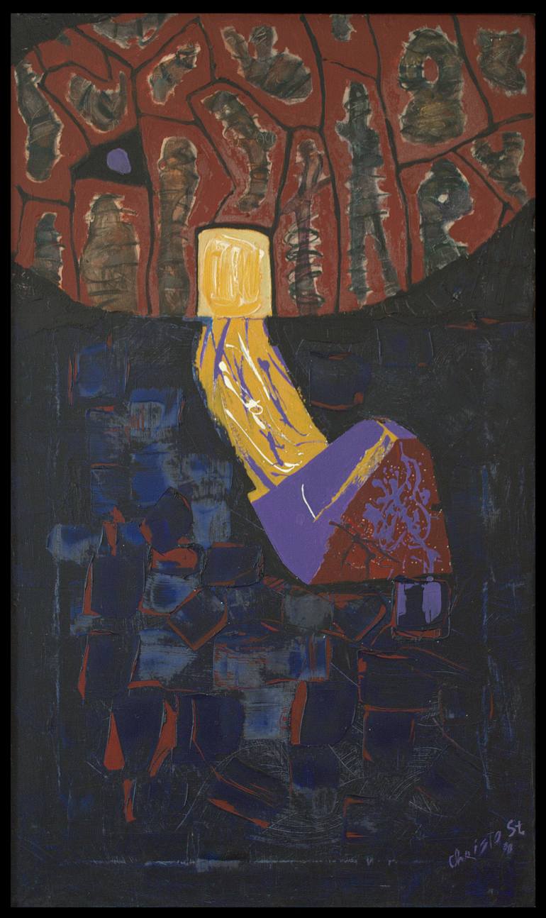 770x1294 Saatchi Art Der Tunnel Painting By Christo Stojanov - Christo Painting