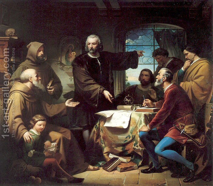 700x613 Christopher Columbus In The Convent Of La Rabida 1856 Eduardo - Christopher Columbus Painting