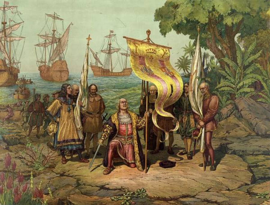 900x683 Christopher Columbus - Christopher Columbus Painting