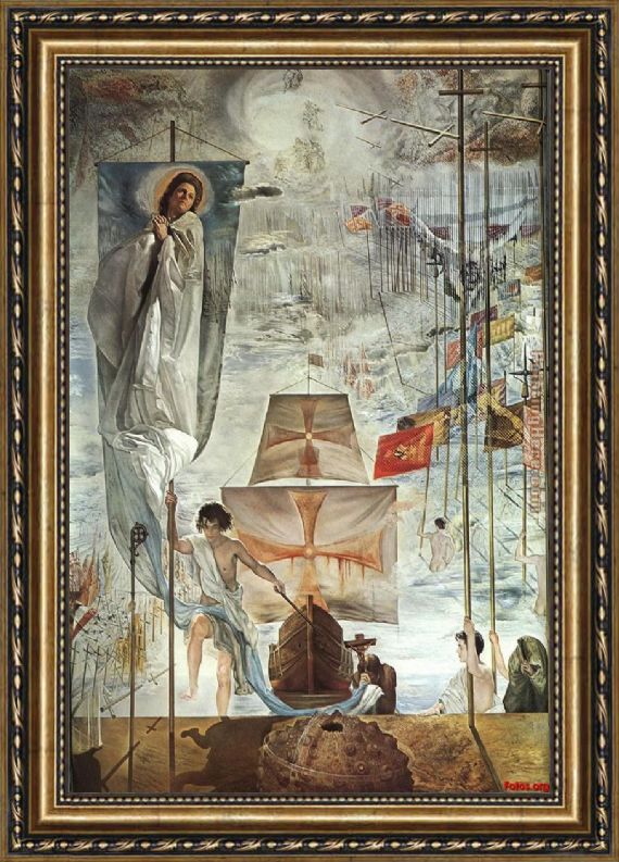 570x793 Salvador Dali The Discovery Of America By Christopher Columbus - Christopher Columbus Painting