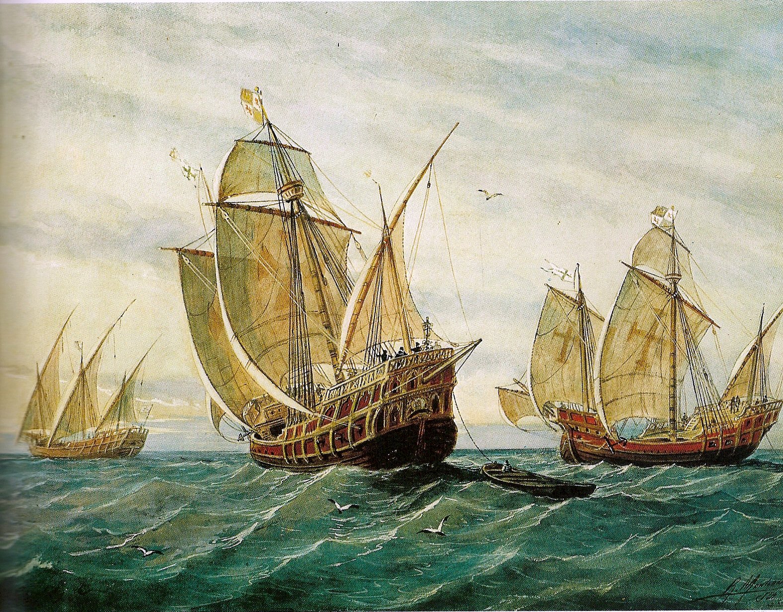 Christopher Columbus Ship Painting at Explore