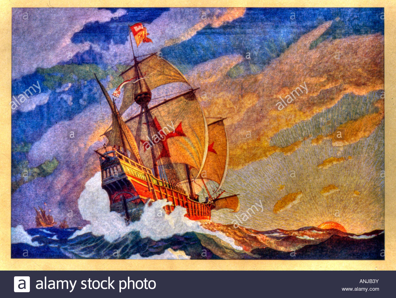 1300x977 Ships Of Christopher Columbus - Christopher Columbus Ship Painting