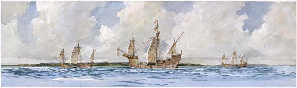 1000x297 Bbc - Christopher Columbus Ship Painting