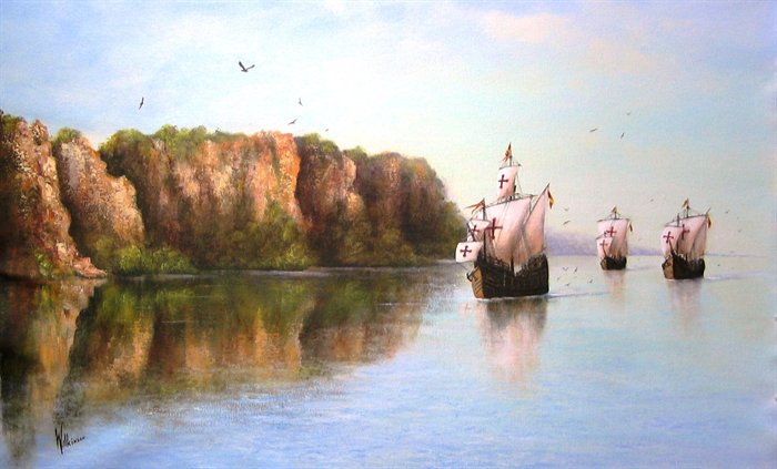 700x423 Christopher Columbus - Christopher Columbus Ship Painting