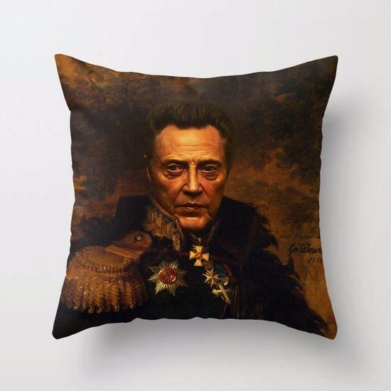 550x550 Christopher Walken Meets Vintage Painting Cushion Cover - Christopher Walken Painting