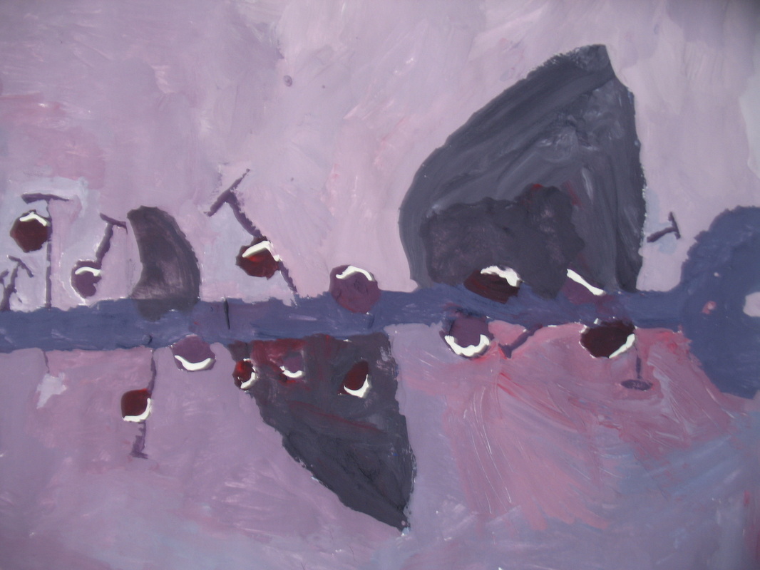 1066x800 7th Grade Art Mono Chromatic Painting - Chromatic Painting