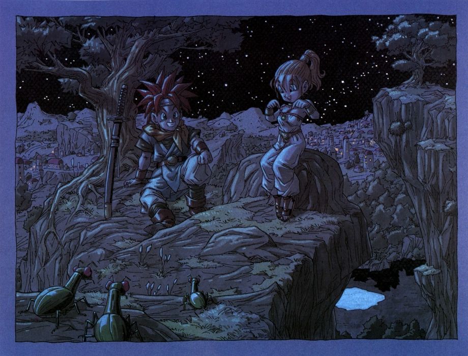 920x699 Concept Art Of Crono Giving Marle A Pendant From Chrono Trigger By - Chrono Trigger Painting