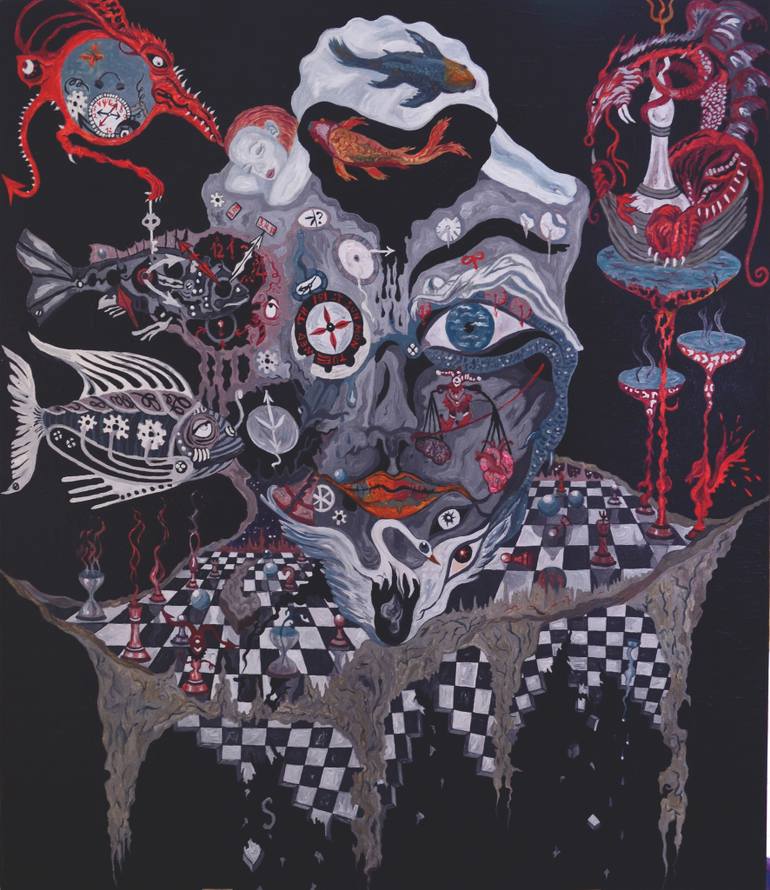 770x890 Saatchi Art Chronos Painting By Lana Dobrogorskaya - Chronos Painting