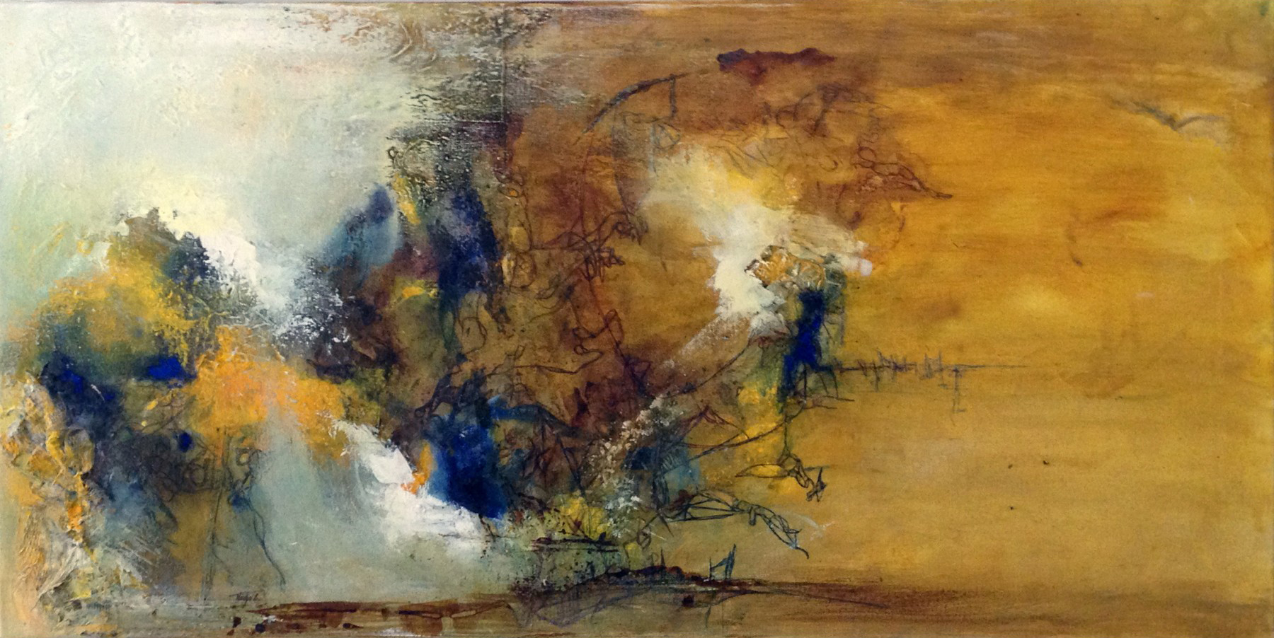 1800x902 Chronos By Nadja B., 2013 Painting Artsper (33376) - Chronos Painting