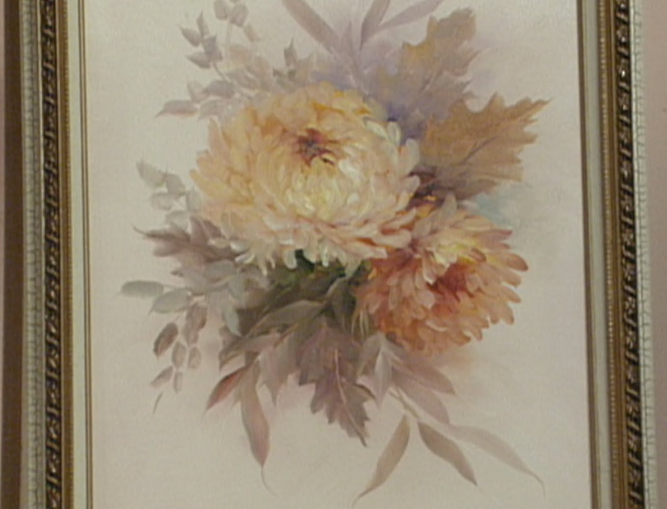 1358x1036 The Beauty Of Oil Painting, Series 1, Episode 7 Chrysanthemums - Chrysanthemum Painting