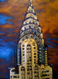 236x319 I Went To The Dentist In The Spire Of The Chrysler Building - Chrysler Building Art Deco Painting