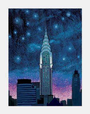 315x400 Pin By Alisa Karter On Cityscape - Chrysler Building Art Deco Painting