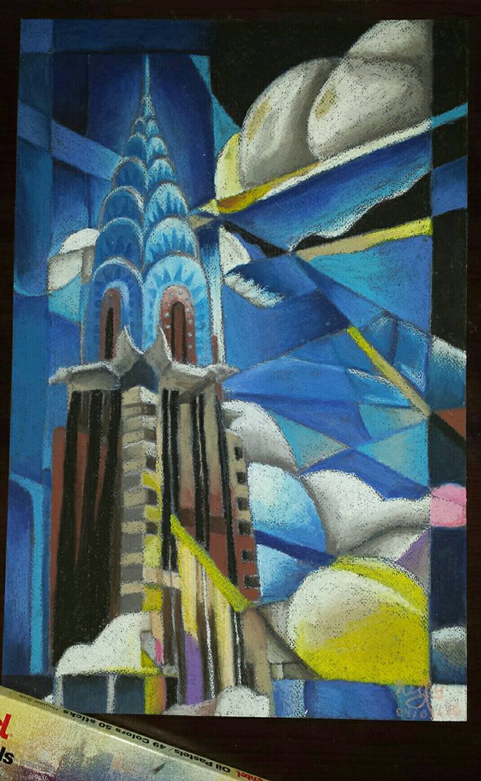 701x1138 Chrysler Building By Starlight274 - Chrysler Building Painting