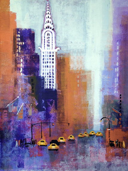 428x570 Manhattan Chrysler Building By Colin Ruffell - Chrysler Building Painting