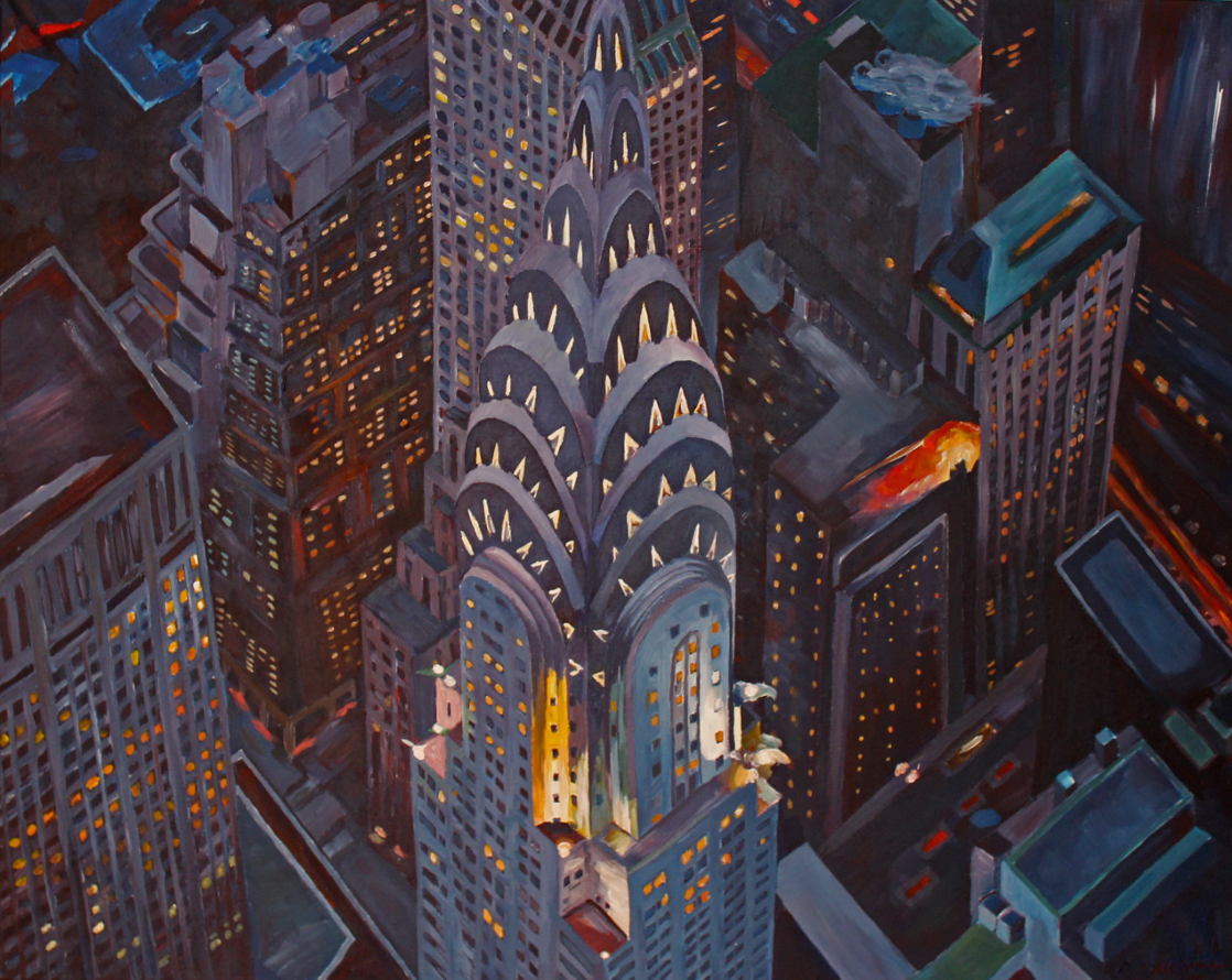 1118x890 New York City - Chrysler Building Painting