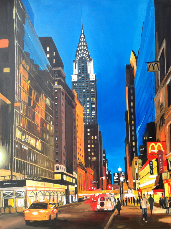 600x801 The Chrysler Building, New York Angela Wakefield - Chrysler Building Painting