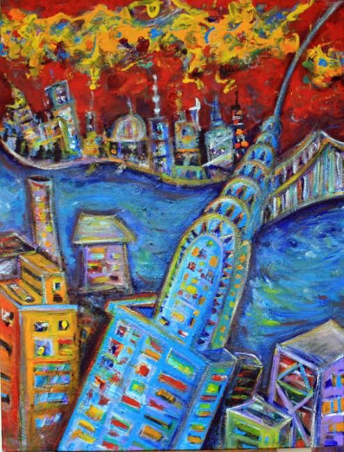 495x650 The Chrysler Building (Jason Gluskin) - Chrysler Building Painting