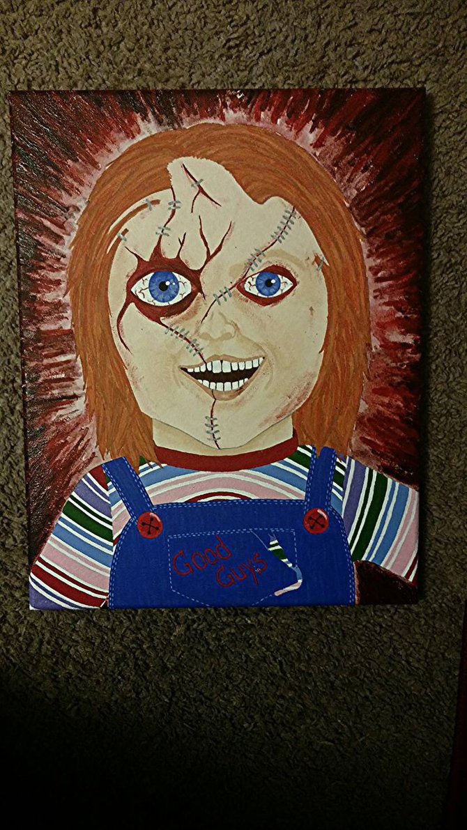 670x1191 Chucky Painting By Cshell06 - Chucky Painting