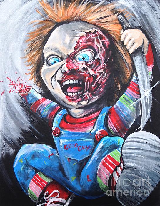 544x700 Here Is Chucky Beach Sheet For Sale By Tyler Haddox - Chucky Painting