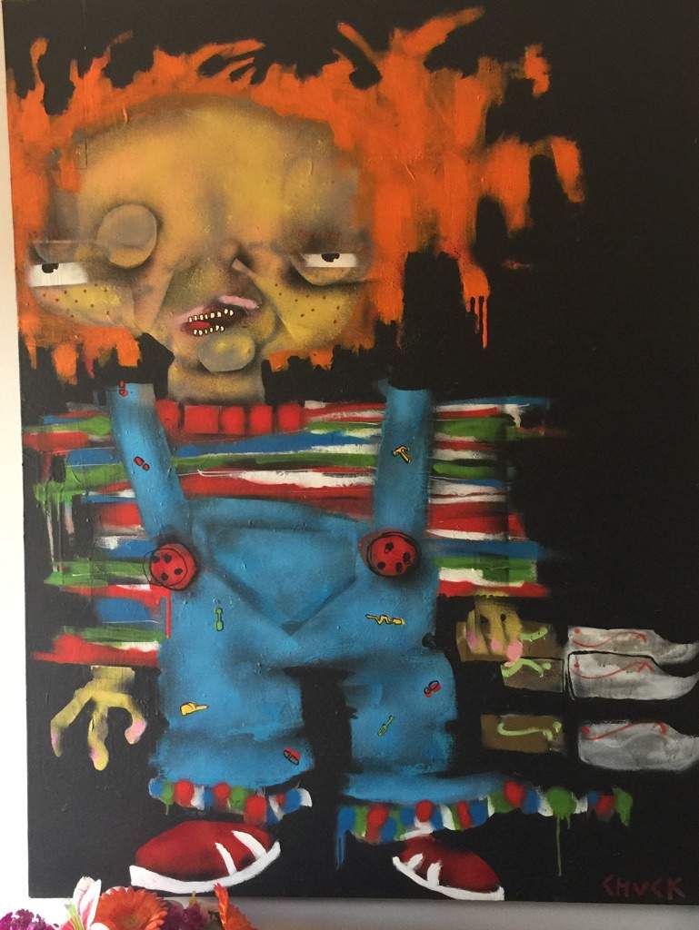 769x1024 My Favourite Abstract Chucky Painting. Horror Amino - Chucky Painting