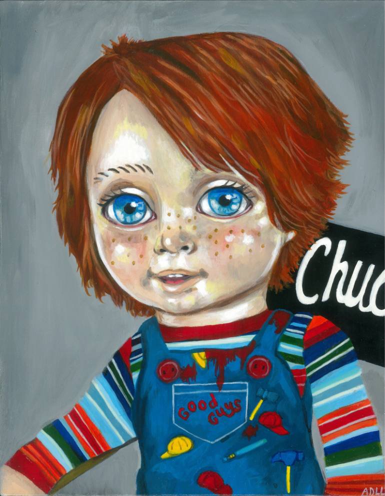 770x992 Saatchi Art Chucky Good Guys Painting By Nadeau - Chucky Painting