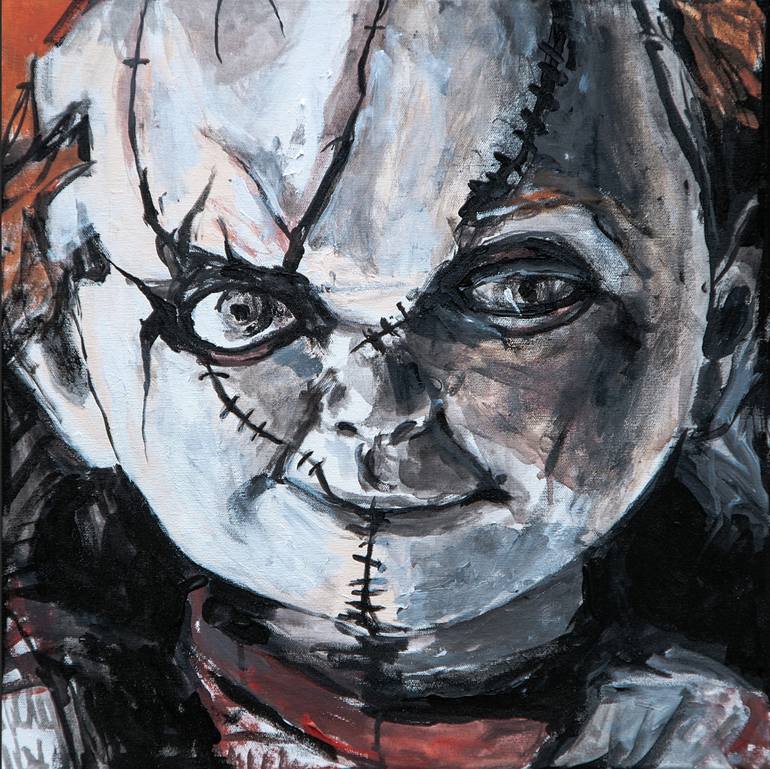 770x769 Saatchi Art Chucky Painting By Tom Jakob - Chucky Painting