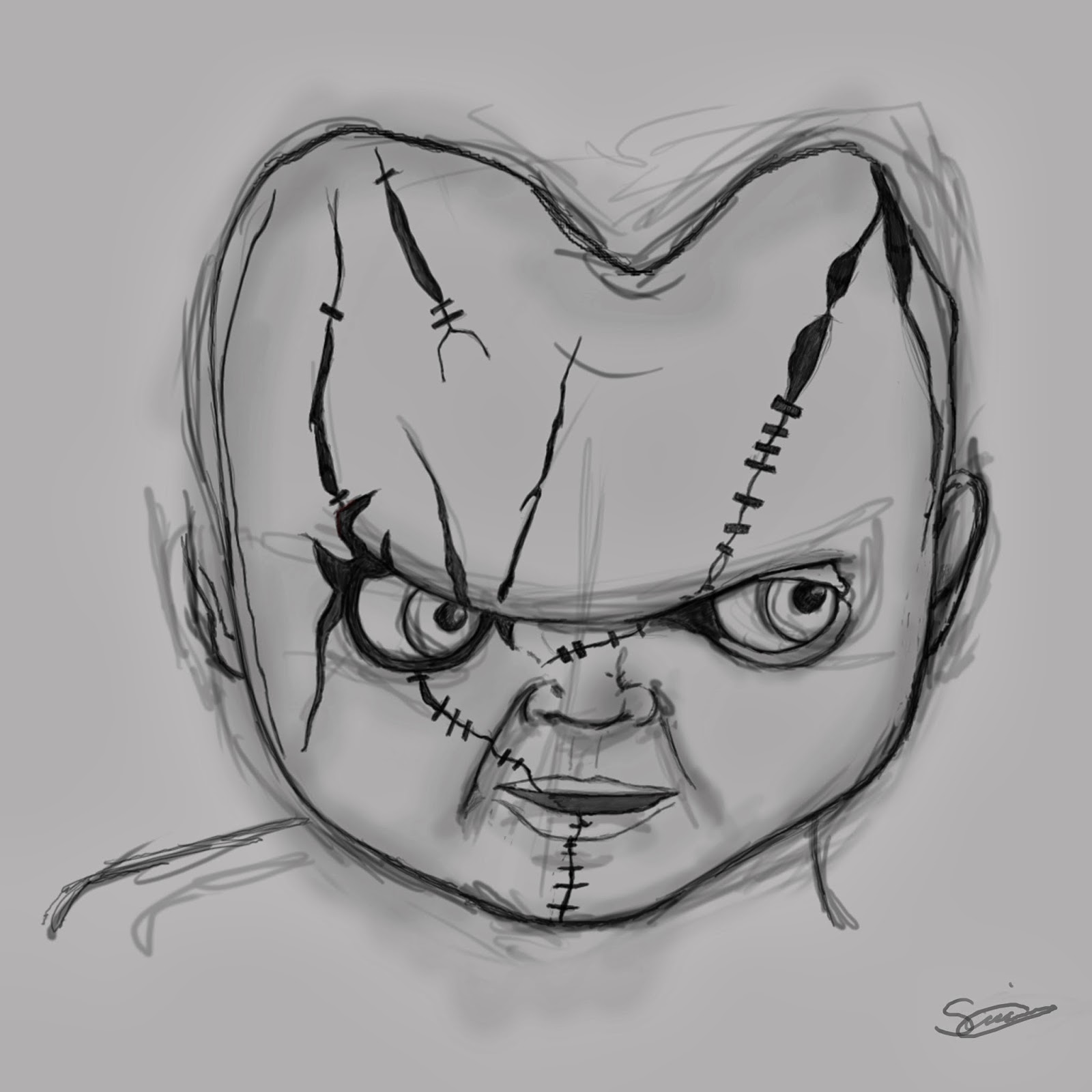 1600x1600 Steven Craig Art Chucky Painting - Chucky Painting