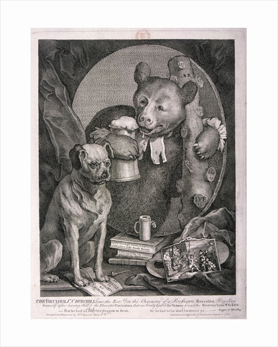 400x500 John Churchill Posters John Churchill Prints - Churchill Bulldog Painting